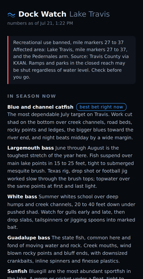 Fishing tab